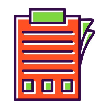 belge simgesi, vektör illüstrasyonu basit tasarım