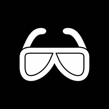 Gözlükler. Web simgesi basit illüstrasyon 