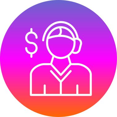 Salesman web icon vector illustration