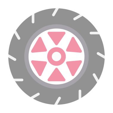 Tekerlek simgesi, vektör çizimi 