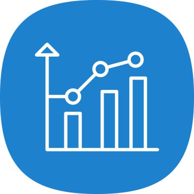 Diyagram vektör renk çizgisi simgesi 