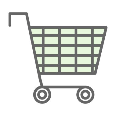 Alışveriş arabası ikonu. vektör illüstrasyonu                     