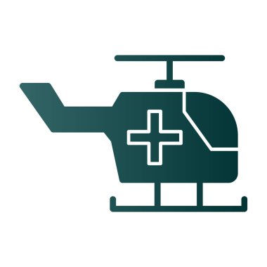 Helikopter simgesi vektör illüstrasyonu