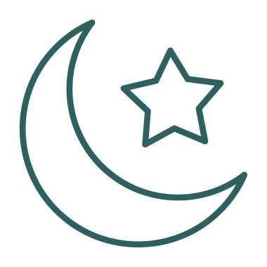 Ay simgesi, vektör illüstrasyonu basit tasarım