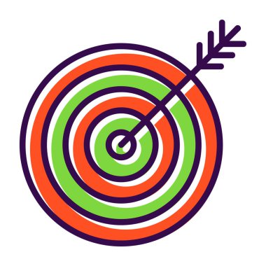 hedef ok simgesi, vektör çizim ile 