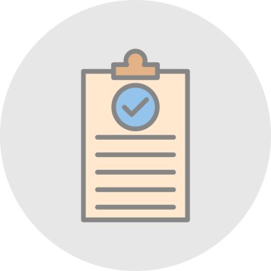 Kontrol listesi simgesi vektör illüstrasyonu