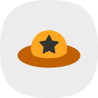 Yıldızlı şapka. Web simgesi basit illüstrasyon 