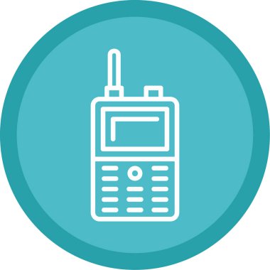 Telsiz telsizi. Web simgesi basit illüstrasyon