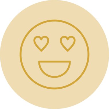 aşk emojisi simgesi, vektör illüstrasyonu