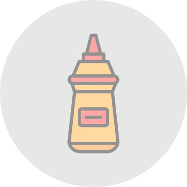 Hardal şişesinin vektör illüstrasyon simgesi 