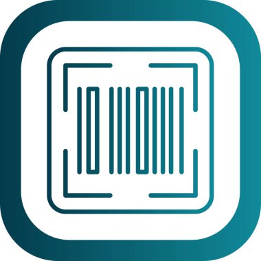 Barkod düz simgesinin vektör illüstrasyonu