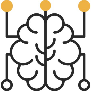 zeka beyin simgesi çizimi