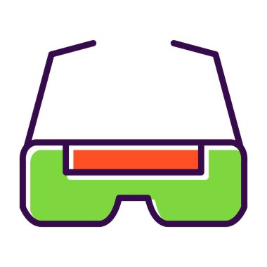 Gözlükler. Web simgesi basit illüstrasyon  