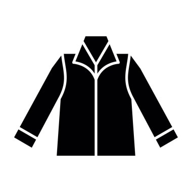 Ceket simgesi, vektör illüstrasyonu basit tasarım