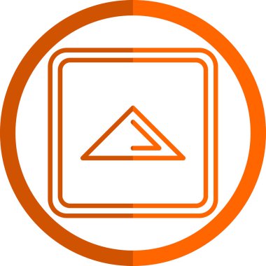 Yuvarlak bir çerçeve içerisindeki yön simgesi