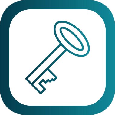 Anahtar. Web simgesi basit illüstrasyon