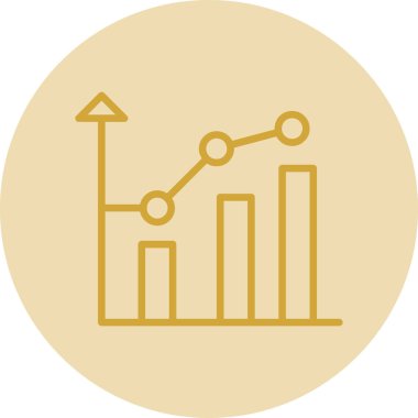 Diyagram vektör renk çizgisi simgesi 