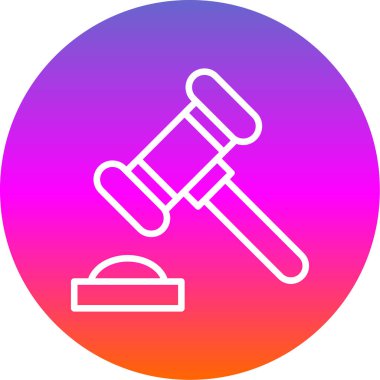 Yargıç Gravel. Web simgesi basit illüstrasyon 