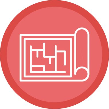 Şablon simgesi, vektör illüstrasyonu basit tasarım