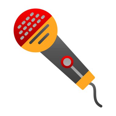 mikrofon simgesi vektör illüstrasyonu