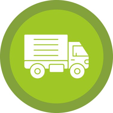 dağıtım kamyonu simgesi, vektör illüstrasyonu