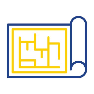 Şablon simgesi, vektör illüstrasyonu basit tasarım