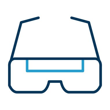 Gözlükler. Web simgesi basit illüstrasyon  