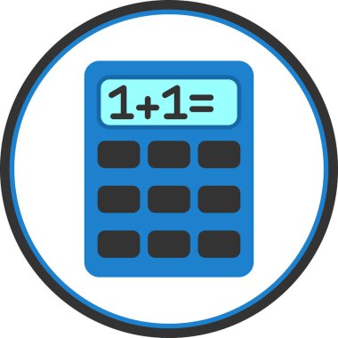 Basit Hesaplayıcı Simgesi, vektör illüstrasyonu