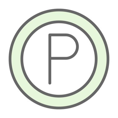 araba park simgesi vektör illüstrasyon                  