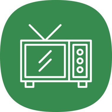 Televizyon web simgesi, simge illüstrasyonu