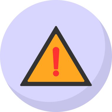 warning sign. web icon simple illustration