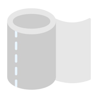 Düz tuvalet kağıdı. Basit resimleme