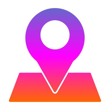 konum pin simgesi, vektör illüstrasyonu 