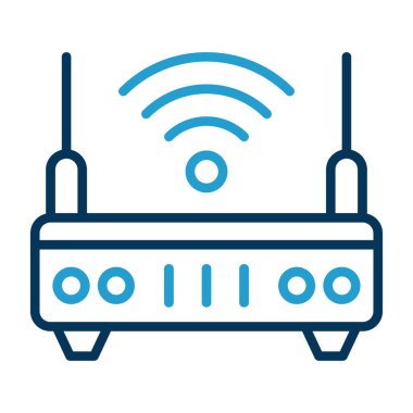 wifi internet yönlendirici vektör çizimi 