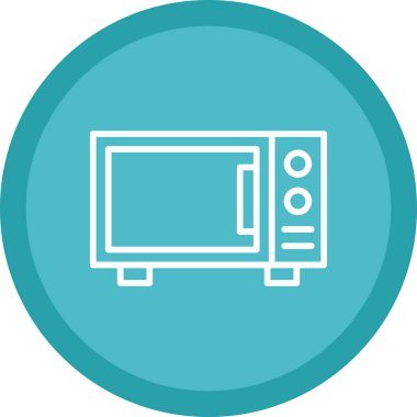 mikrodalga simgesi vektörü basit illüstrasyon