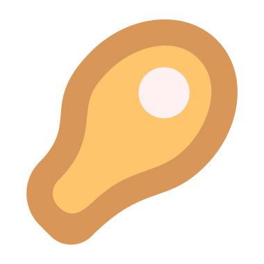 Et biftek ikonunun vektör illüstrasyonu 