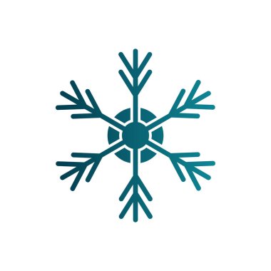 Kar tanesi simgesi, basit vektör çizim 