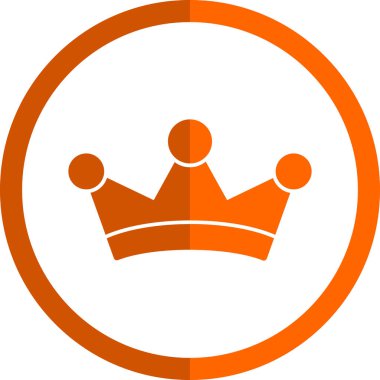 taç düz vektör simgesi 