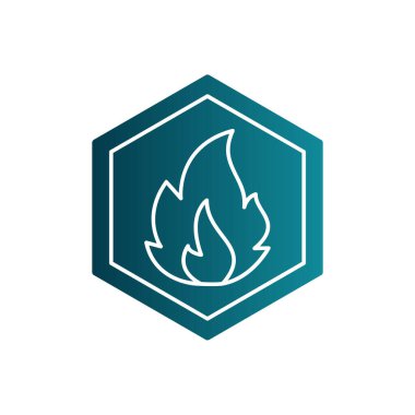 Basit düz ateş ikonu. illüstrasyon vektörü 