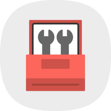 araç kutusu simgesi, vektör illüstrasyonu basit tasarım