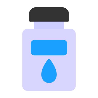 ilaç şişesi vektör simgesi, çizgi film biçimi