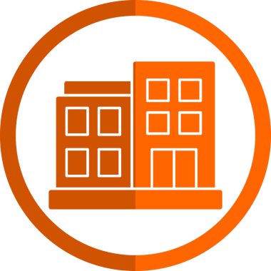 Bina. Web simgesi basit illüstrasyon 