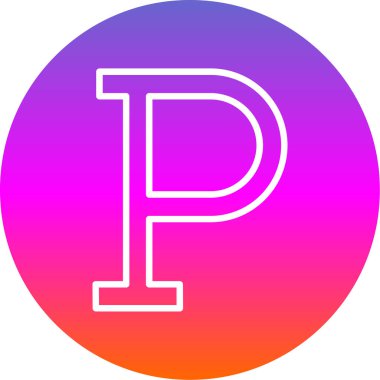 Bir p harfinin vektör illüstrasyonu