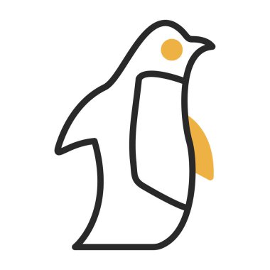 Penguen simgesi vektör illüstrasyonu