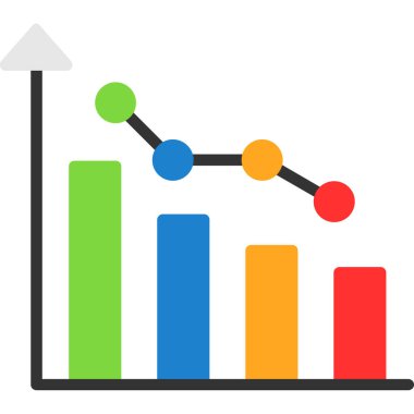 iş grafiği simgesi, vektör illüstrasyonu basit tasarım