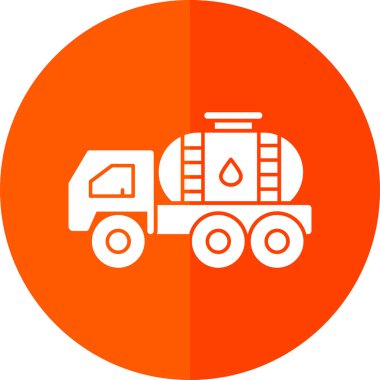 petrol kamyonu ikonu vektör illüstrasyonu