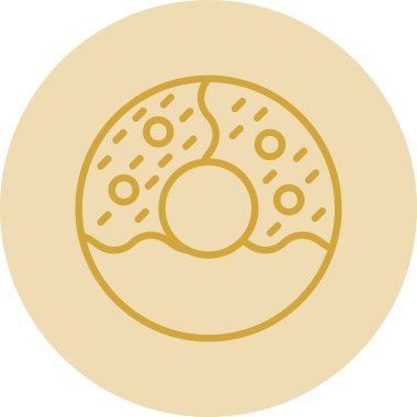 Çörek ikonu vektör illüstrasyonu