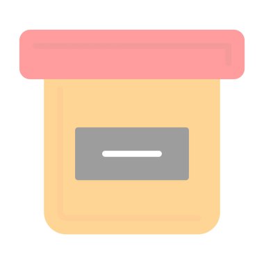 Plastik kap düz simgesi, vektör, illüstrasyon