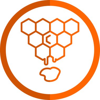 Basit Bal simgesi, vektör illüstrasyonu