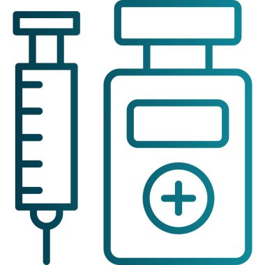 Şırınga ikonu. Vektör illüstrasyonu